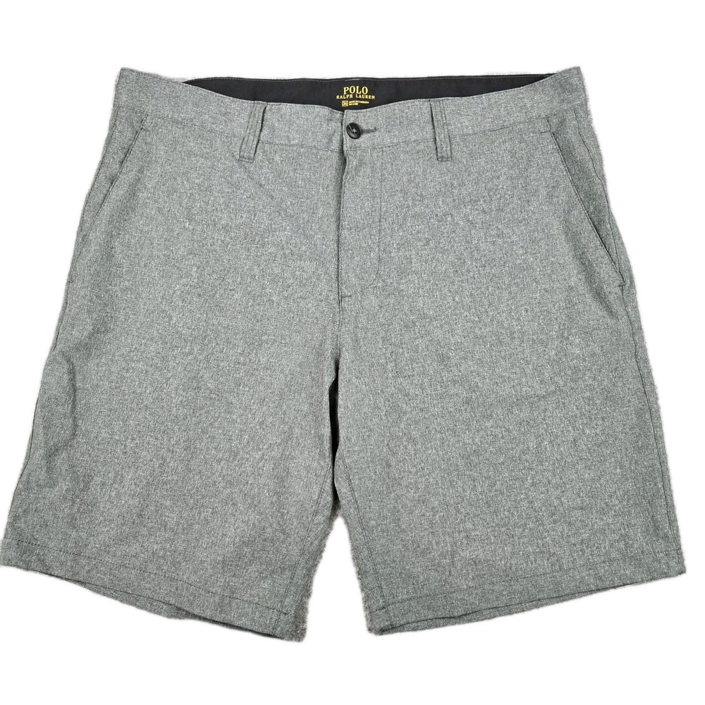 Polo Ralph Lauren 34 x 9 Gray Tech Wicking Hybrid Golf Shorts Preppy Performance